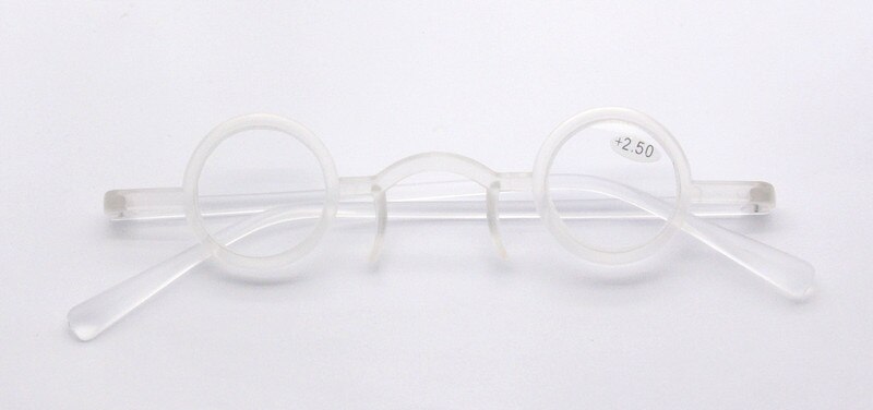 +1.0~+3.5 Mini Acetate Retro Optical Glasses Frame Wood Men Women Eyeglasses frames with lens Glasses Spectacles: +200 / Clear White