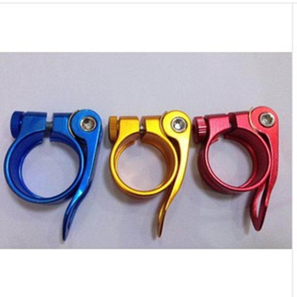 Bicycle Quick Release Seat Tube Clamp Mountain Bike 31.8mm Pole Clamp Cycling Accessories Practical Convenient: BLUE