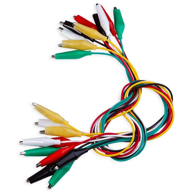 30 Colorful Alligator Clip Test Lines Power Test Line Length 50cm