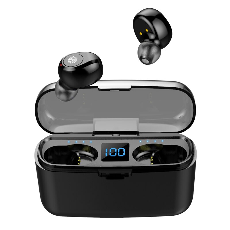 Bluetooth Kopfhörer F9 TWS 5,0 Drahtlose Touch Control Stereo Drahtlose Ohrhörer Headset Mit Power Bank Headset für IPhone Android