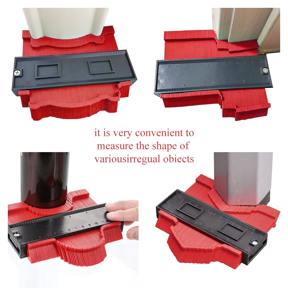 5inch Multi-functional Contour Gauge Tiling Laminate Tiles Edge Shaping Wood Measure Ruler ABS Contour Gauge Duplicator