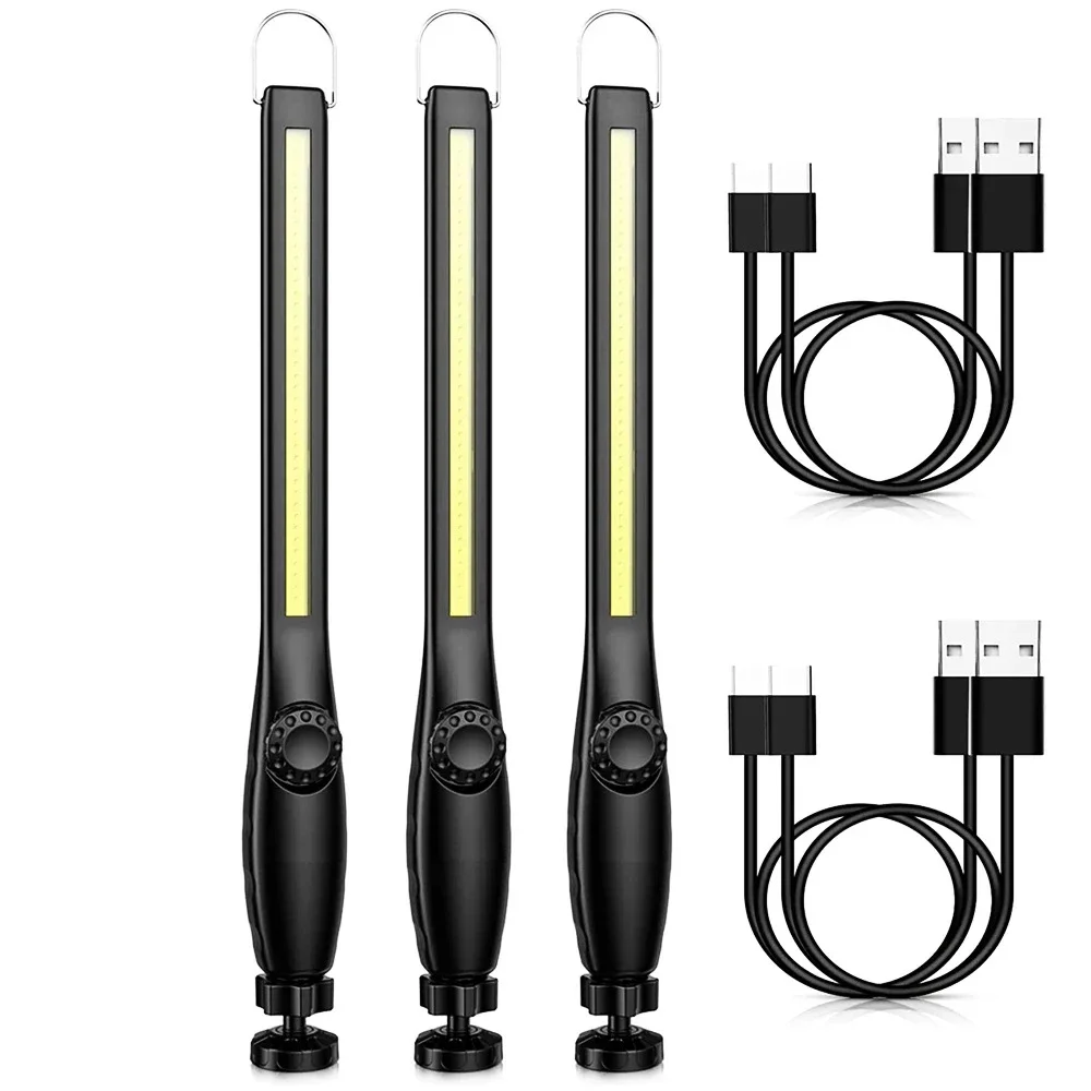 USB oplaadbare COB LED-werklamp Draagbare magnetische draadloze inspectielamp voor autoreparatie Thuiswerkplaats Noodsituatie: green