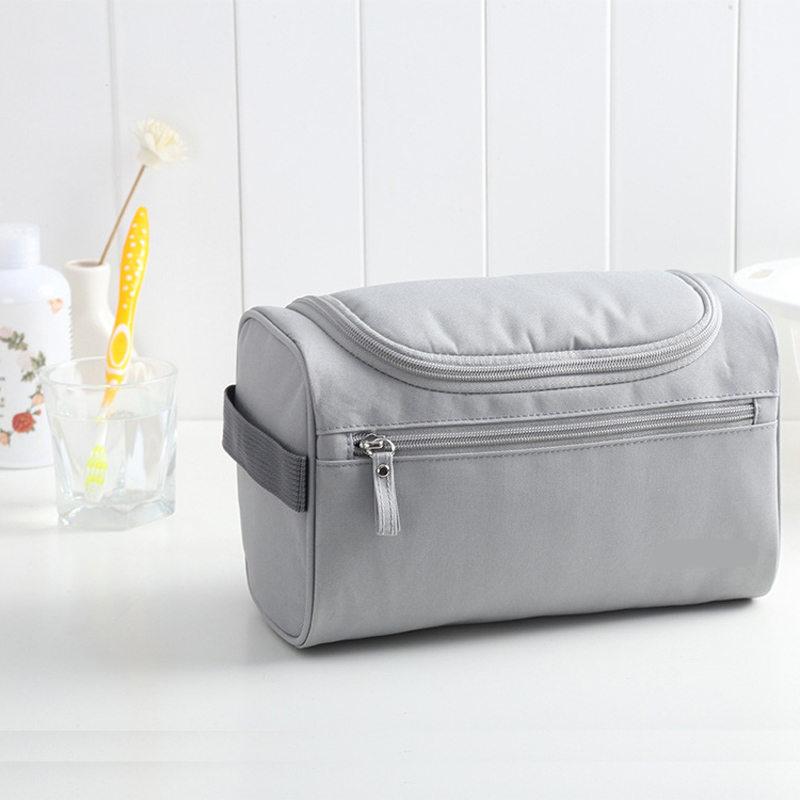 Vanity femmes hommes toilette trousse de toilette maquillage cosmétique maquillage sac étui pour organisateur de voyage pochette femme grand Neceser Necessarie: Gray