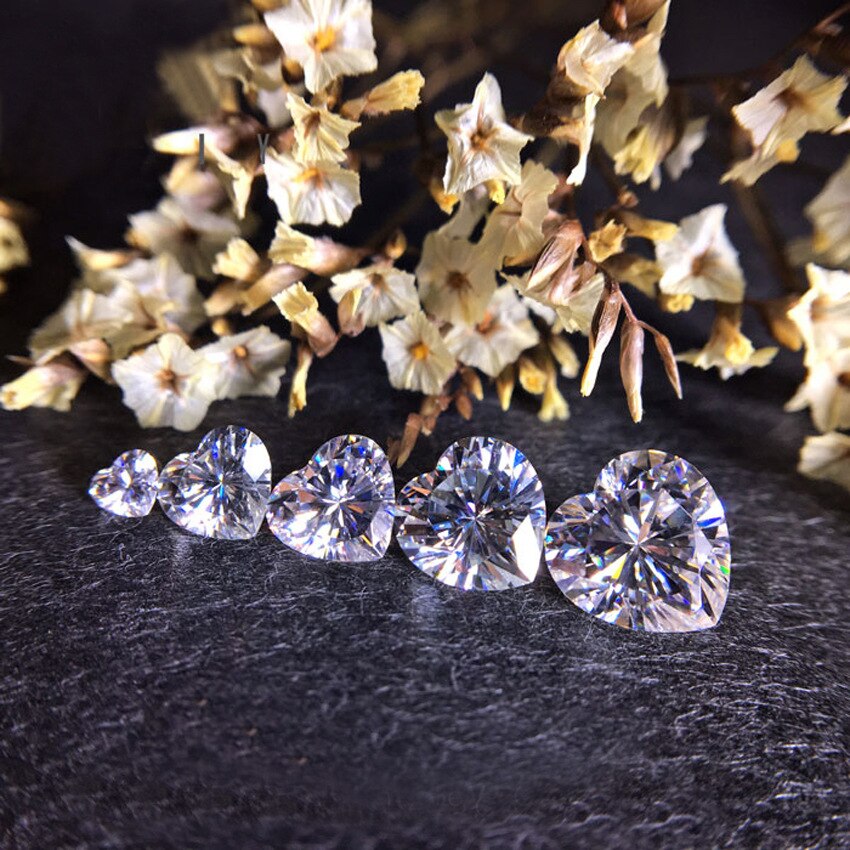 0.5 Karaat 5 Mm Losse Moissanite Hart D Kleur Brilliant Cut VVS1 Hartvormige Moissanite Diamond Voor Engagment Ringen diy Sieraden