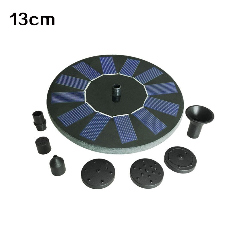 Mini soldriven fontän flytande sol fontän trädgård flytande fontän damm trädgård uteplats dekor gräsmatta dekoration: L -16cm