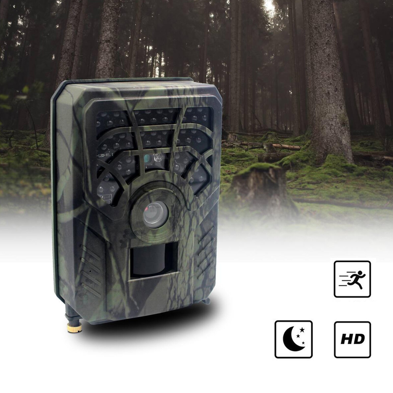 PR-300C Trail Camera No Glow 720P Cam with IP54 Battery Powered