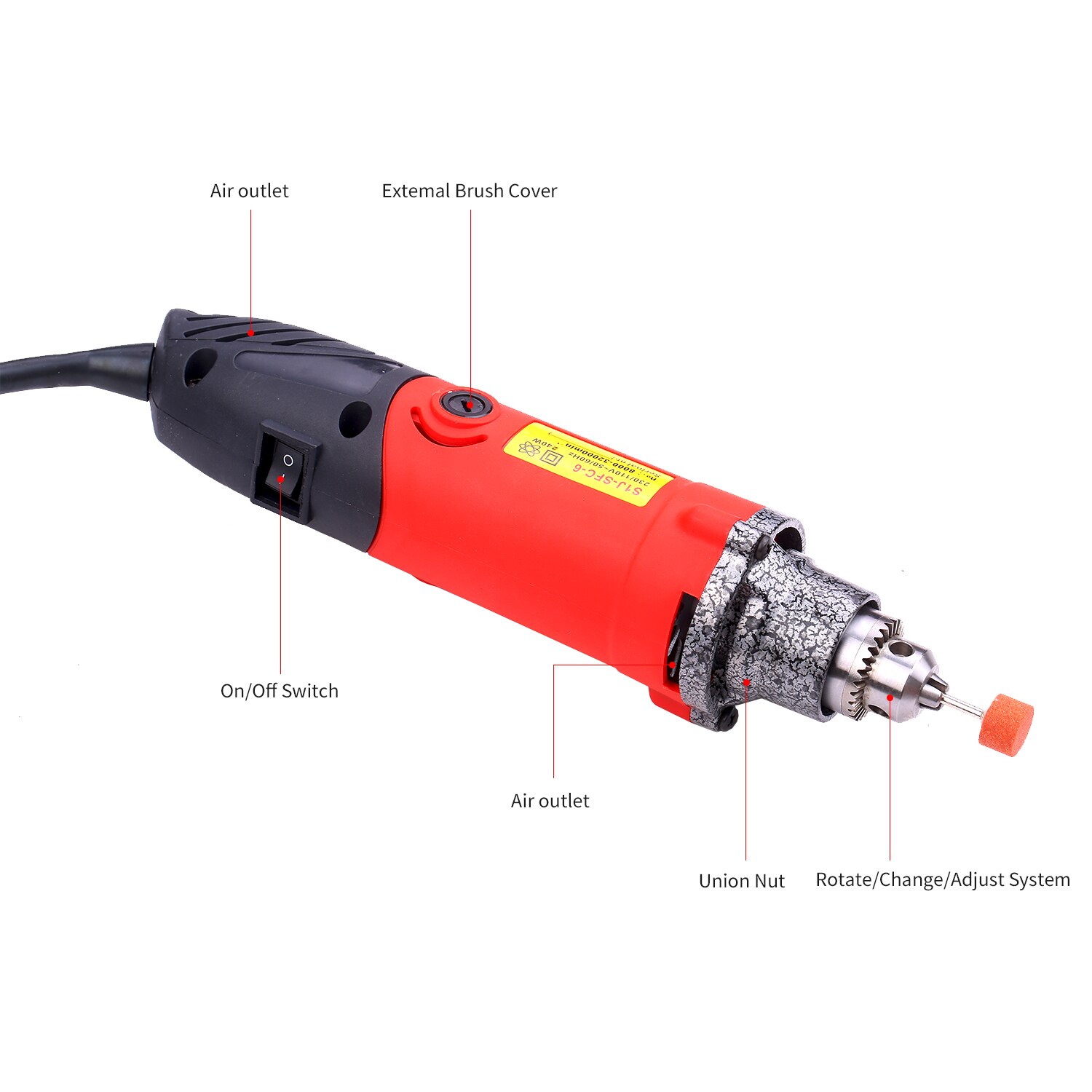 EU/US 60Hz Multifunction Electric Rotary Drill Sander Polishing Tool Set 6 110V 240W Rotary Tool Kit Variable Speed