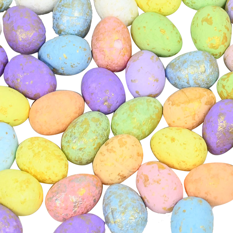 50Pcs Mini Easter Foam Egg DIY Handmade Craft Painted Pigeon Bird Eggs Happy Easter Party Decoration Kids Favor Home Decor: Default Title
