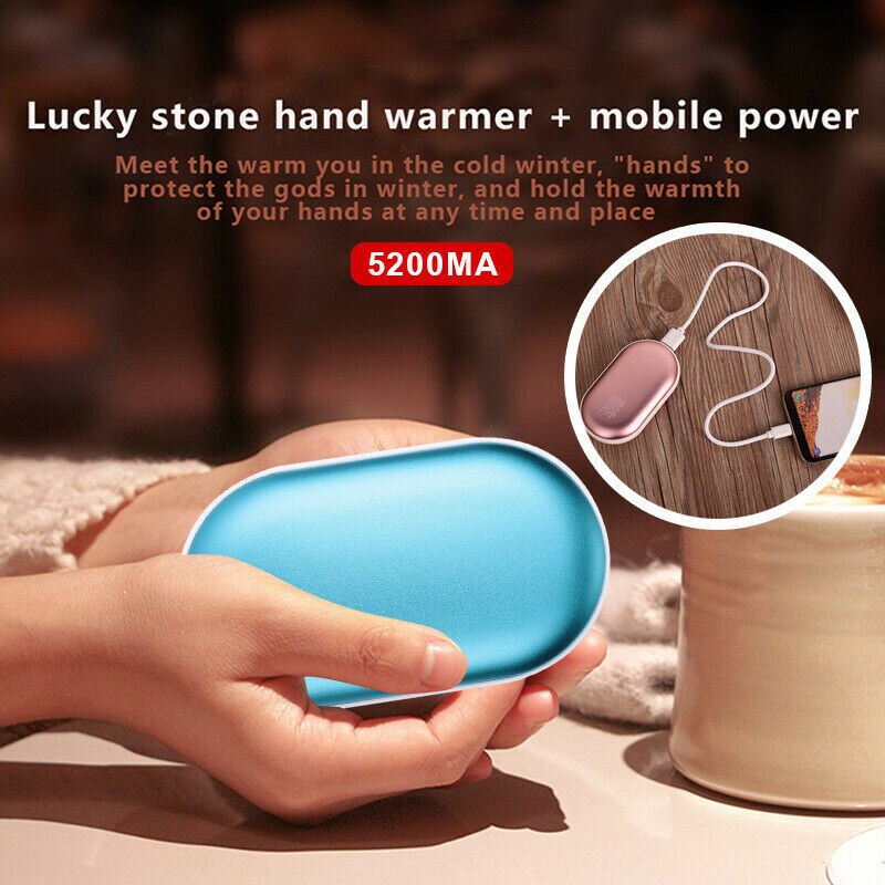 5200mAh USB Pocket Heater Handy Warmer Portable Mobile Phone Charging Power Supply Winter Body Handy Baby Heating Warmer