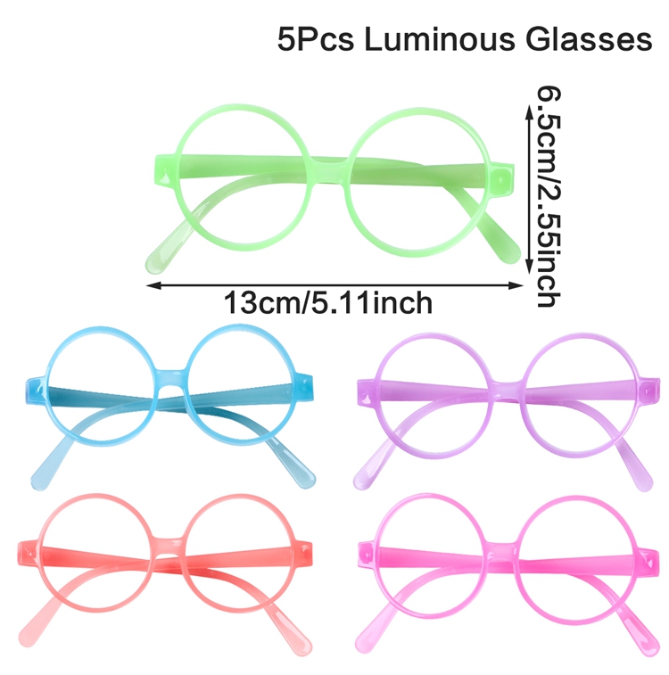 5 Stück leuchtende Gläser absorbieren Solarenergie, im Dunkeln leuchten, Party-Dekoration, Partyzubehör, Neon-Partygeschenke für Kinder und Erwachsene: Tiefe Sapphire