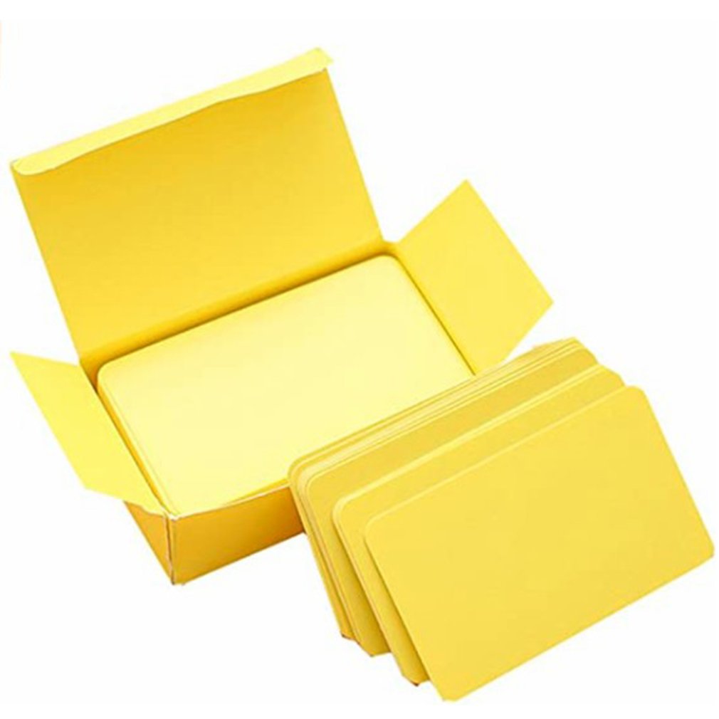 Thickening Blank Diy Graffiti Rounded Small Cards Word Cards Sticky Note Card Message Cards: yellow