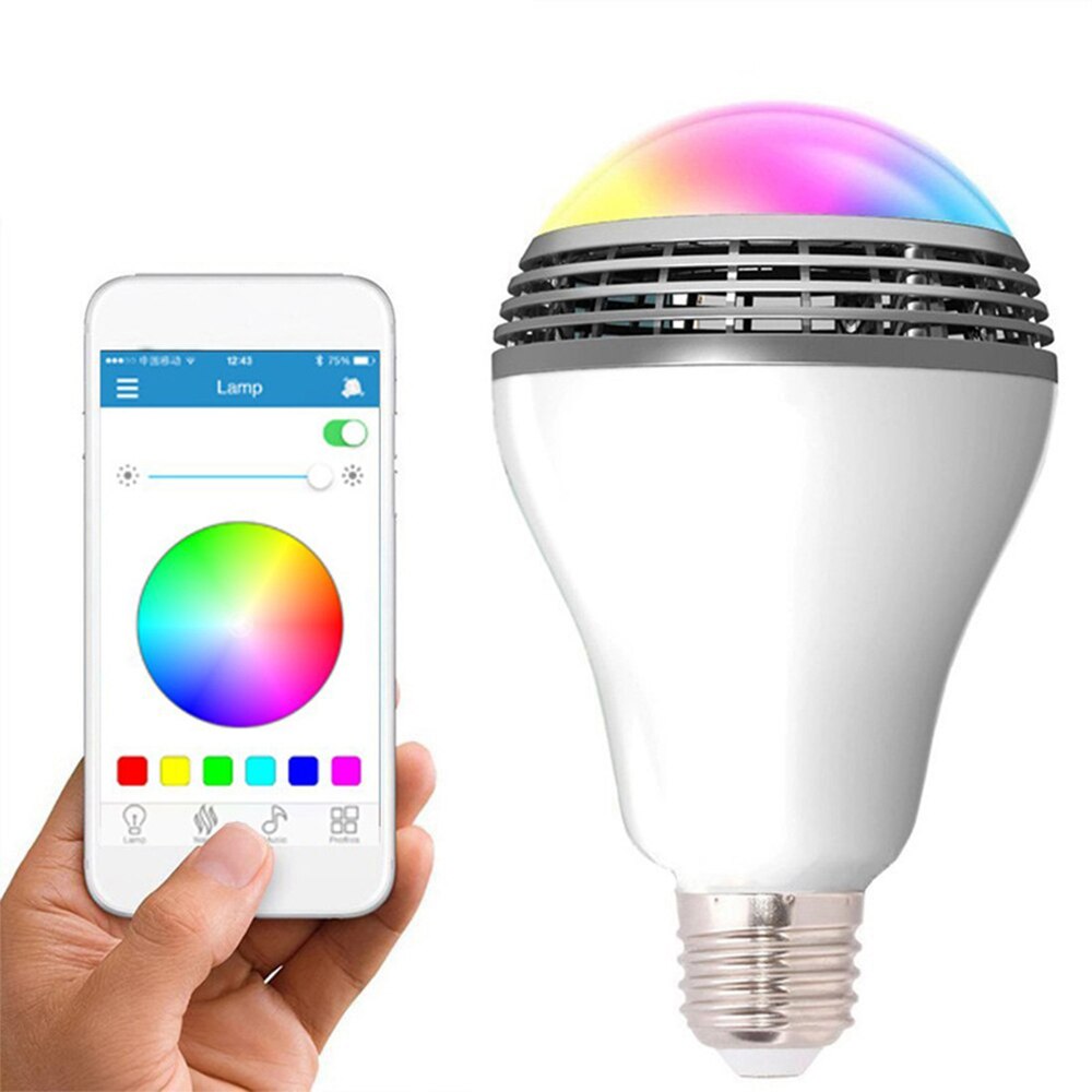 WiFi Smart RGB E27 Lamp Bluetooth Audio Speakers Lamp Dimbare LED Draadloze Muziek Lamp Licht Kleur Veranderende WiFi App Controle