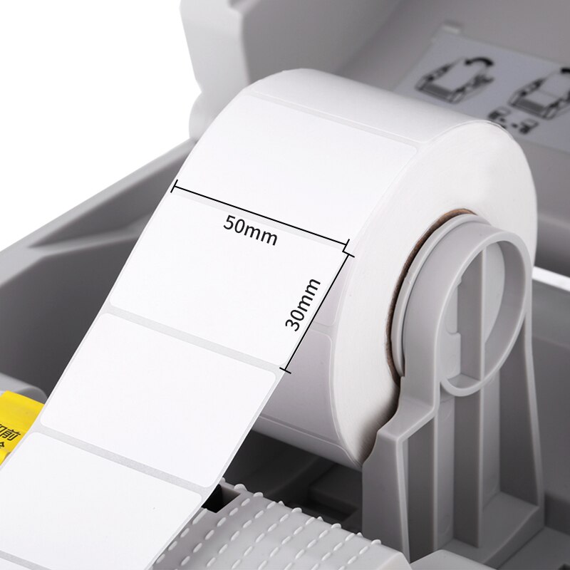 Termosensitivt trykt papir tre-bevis trykpapir etiket papir prisetiket modtagelse stregkode faktura termosensitivt papir: 50 x 30 mm 1000 ark