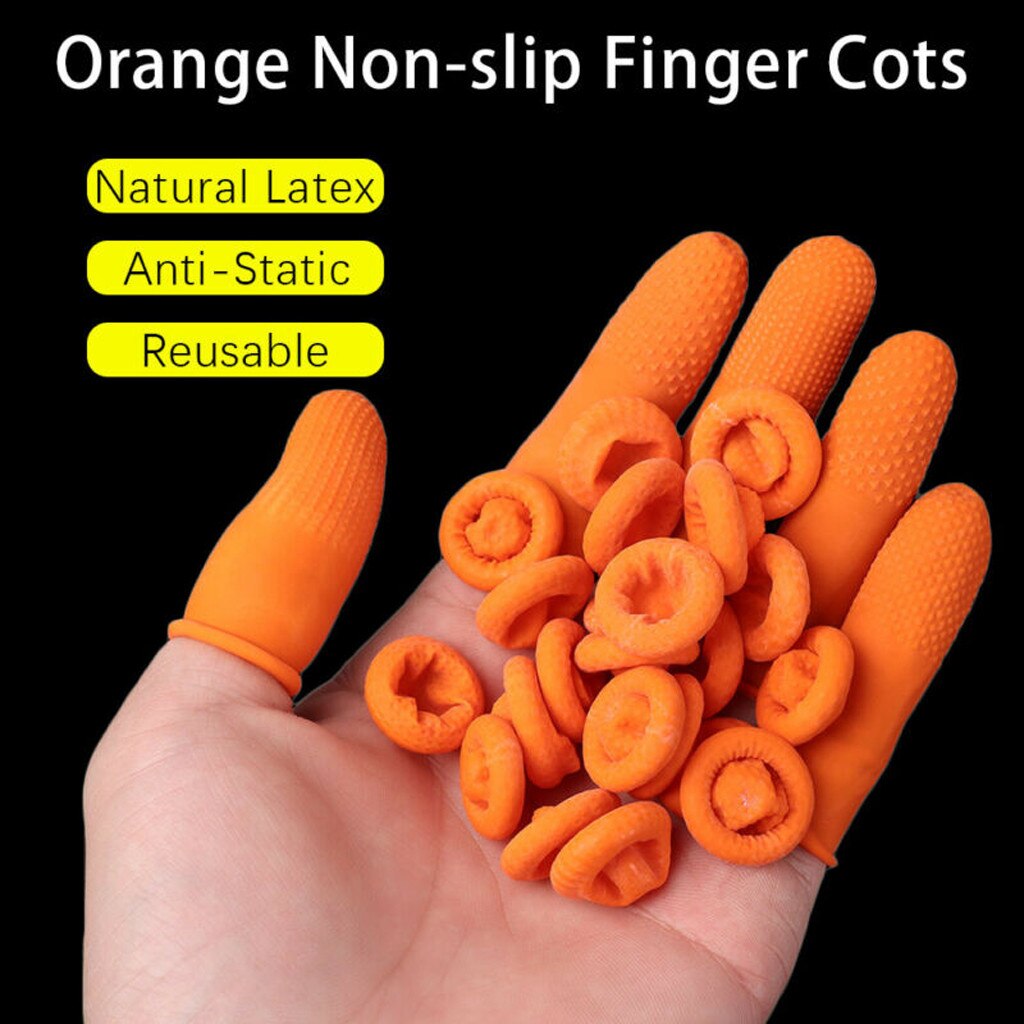 100 Pcs Latex Vinger Babybedjes Anti-Statische Vinger Protector Handschoenen Voor Food Reiniging Barbecue Koken Accessoires Keuken Tool