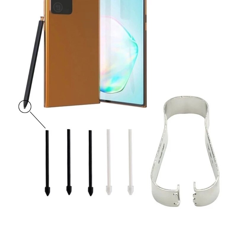1 sett for samsung galaxy note 10 / 20 /  note 20 ultra berøringsskjerm stylus s-pen penn påfyll tips tips erstatning spiss med metallklips