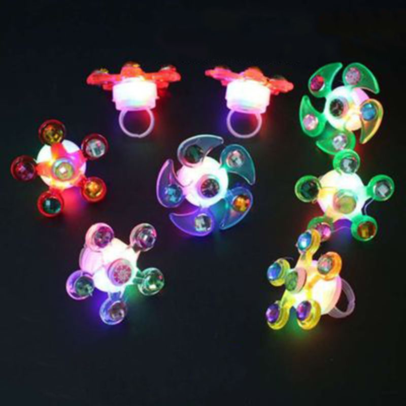 Fidget Spinner Licht Up Ring Stress Fidget Speelgoed Levert Party Gunsten