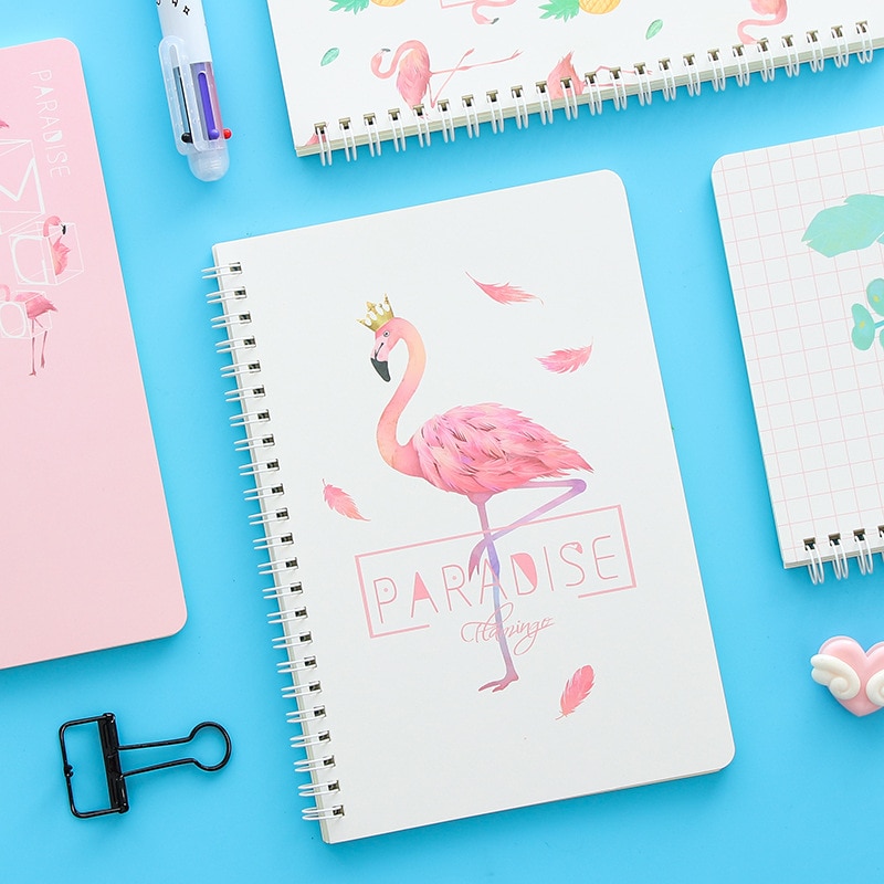 Kawaii Stationery Flamingo Notebook A5 Note Book Student Supplies