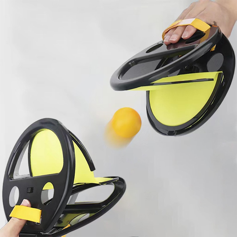 Giocattolo da lancio con palla da lancio, divertente racchetta da presa a mano per fitness, per bambini adulti, gioco interattivo per interni e esterni multipli per 2 giocatori