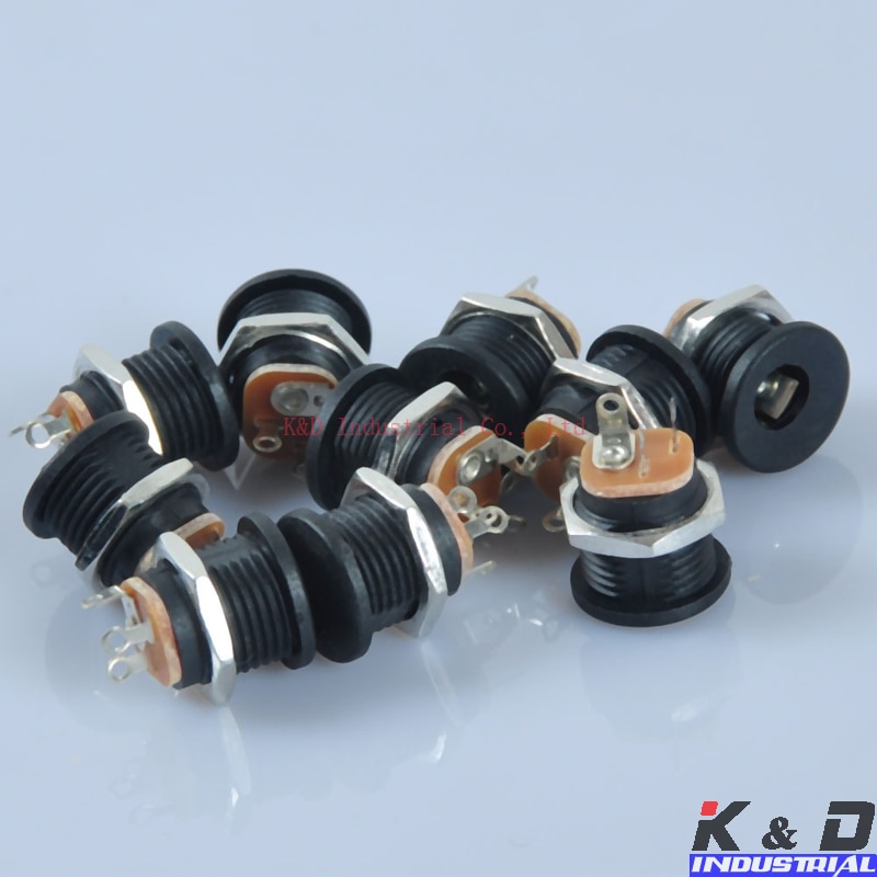 10x Power Jack Socket - 2.1mm Screw Nut - DIY Effect Pedal Power Supply