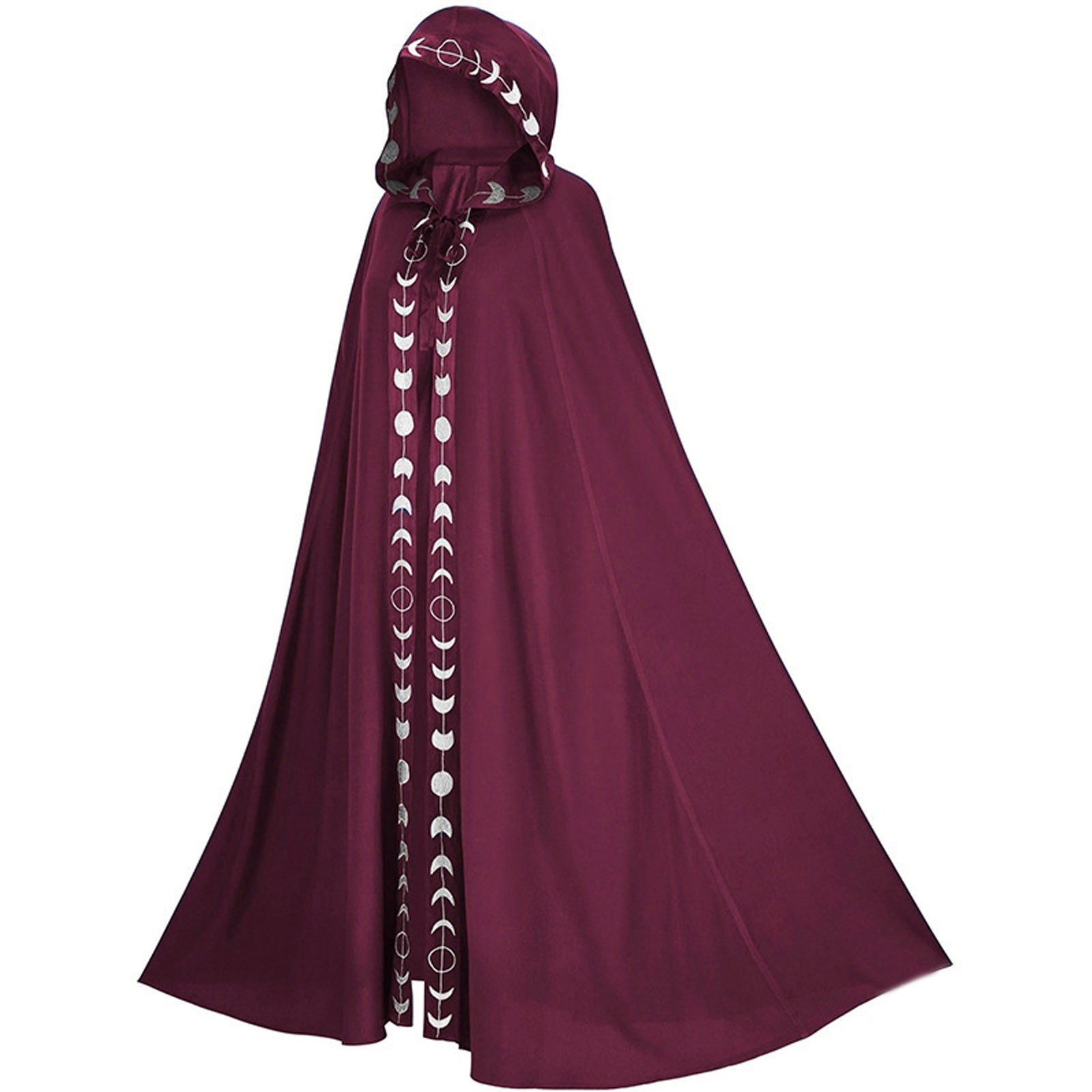 Mantello Cosplay di Halloween medievale cappotto con cappuccio cappotto mantello gotico Vintage Trench lungo Costume Cosplay di Halloween mantello da mago