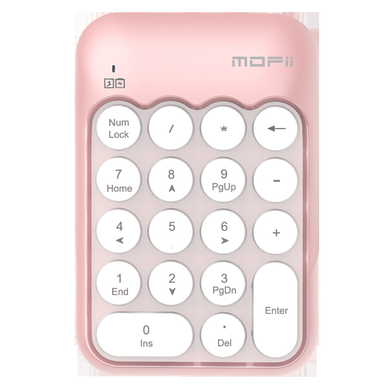 1pc Mini 2.4G Wireless Keyboard 18 Keys Numeric Keypad for Laptop Computer Digital Keyboard for PC Accounting Keyboard Makeup: X910 PINK