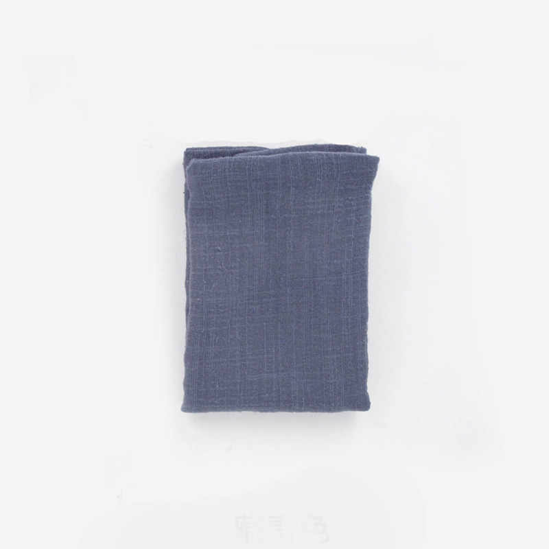 Pandapark Solid Simple Japanese Style Mat Napkin Cotton Linen Dessert Table Napkin Tea Towels Kitchen Dishcloth Placemats PPM039: Navy Blue