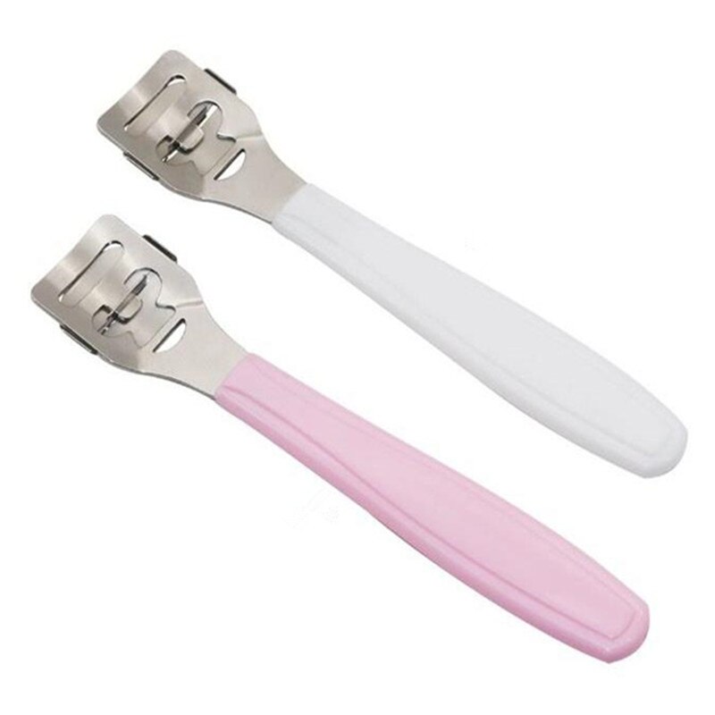 Plastikhåndtag pedicure kniv fod hud barbermaskine majs neglebånd cutter remover fod rasp fil callus  +10 blade fodpleje værktøj