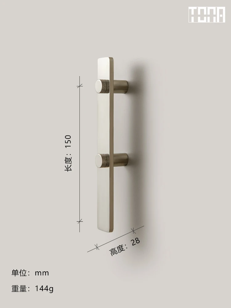 Messing dørhåndtak glanset messing skaphåndtak skuffhåndtak og grep til hjemmet speilblanke møbler håndtak kjøkkenhåndtak: Sølv