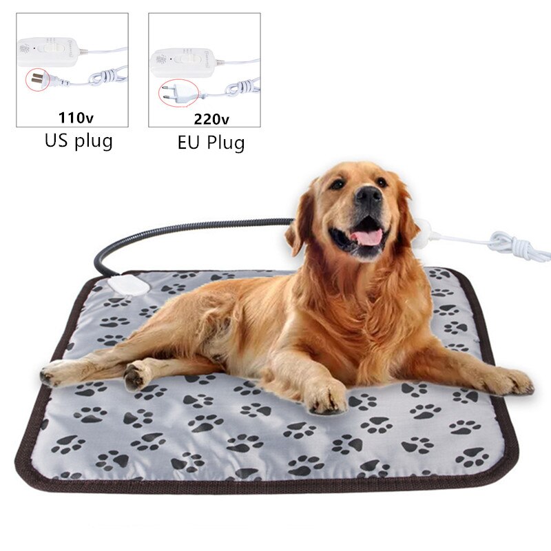 Almohadilla calefactora para mascotas, manta lavable, ajuste de temperatura de tres velocidades para cachorro de gato y perro
