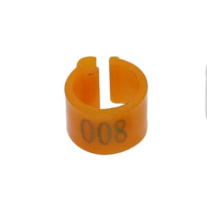 Binnendiameter 6Mm Duif Been Gevogelte Duif Vogel Papegaai Clip Ringen Band Voetring Duif Levert NO.001 ~ 100 1000 Stks/zak: Orange