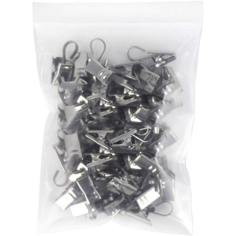 50 PCS Stainless Steel Curtain Clips with Hook for Curtain Photos Home Decoration Outdoor Party Wire Holder