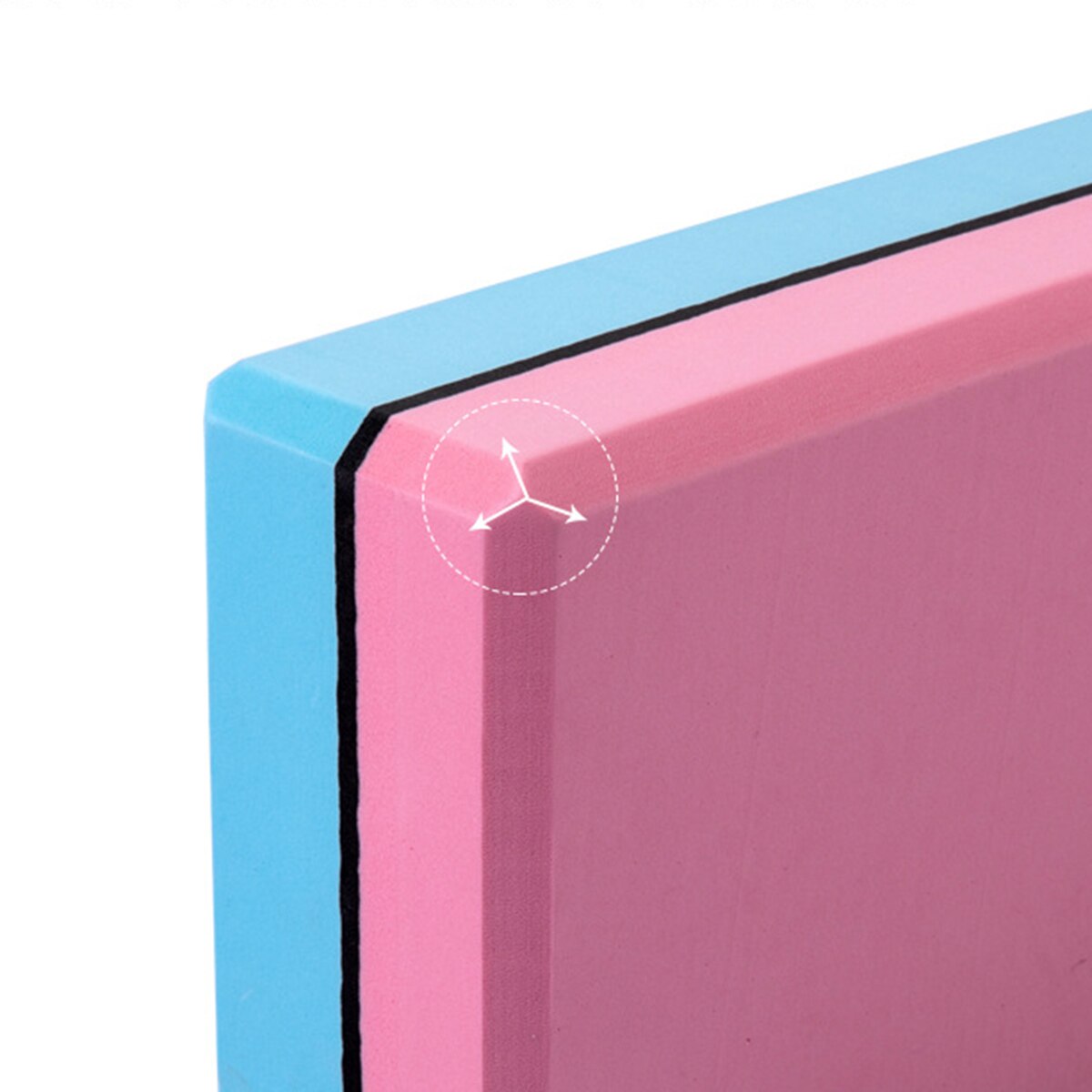 Multi-Purpose Exercise Fitness Yoga Block Bicolor EVA Brick Improve Stretching Flexibility Balance For Posture Adjuster Pilates