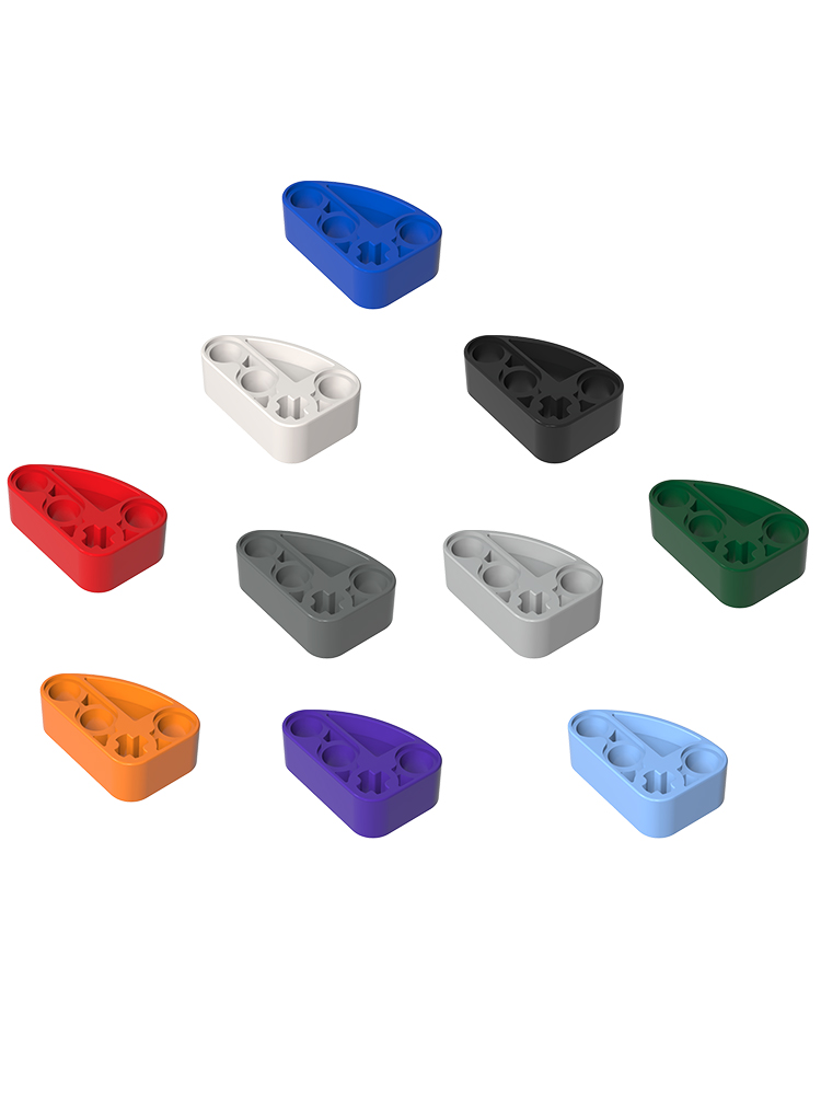 Moc Technic Beam 2x3 a forma di L con quarti ellisse blocchi spessi parti compatibili 71708 blocchi di costruzione fai da te mattoni giocattoli per bambini