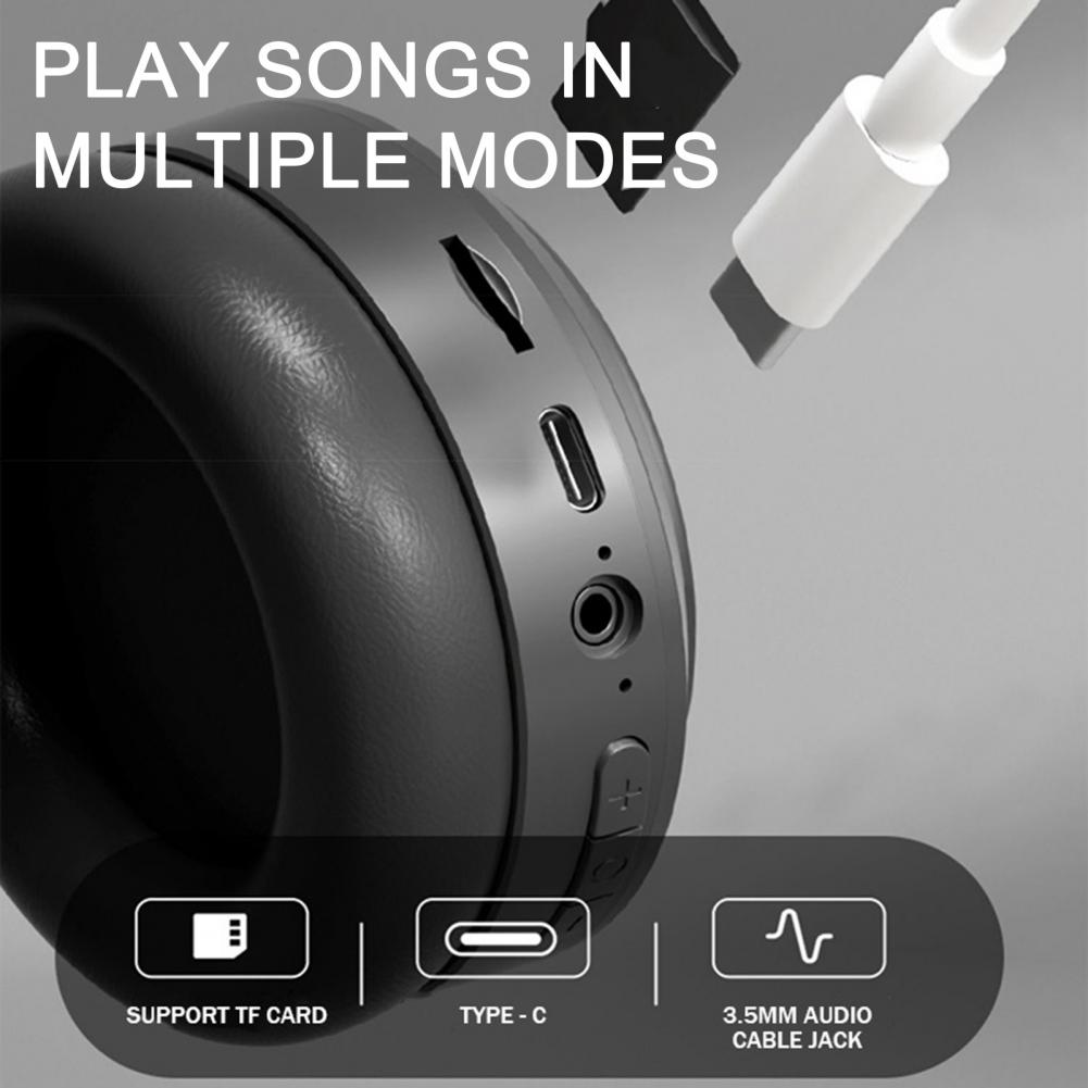 Stereo Headphones Wireless Headset Wireless Over-ear Headphones with Active Noise Cancelling Hi-res Audio for Music