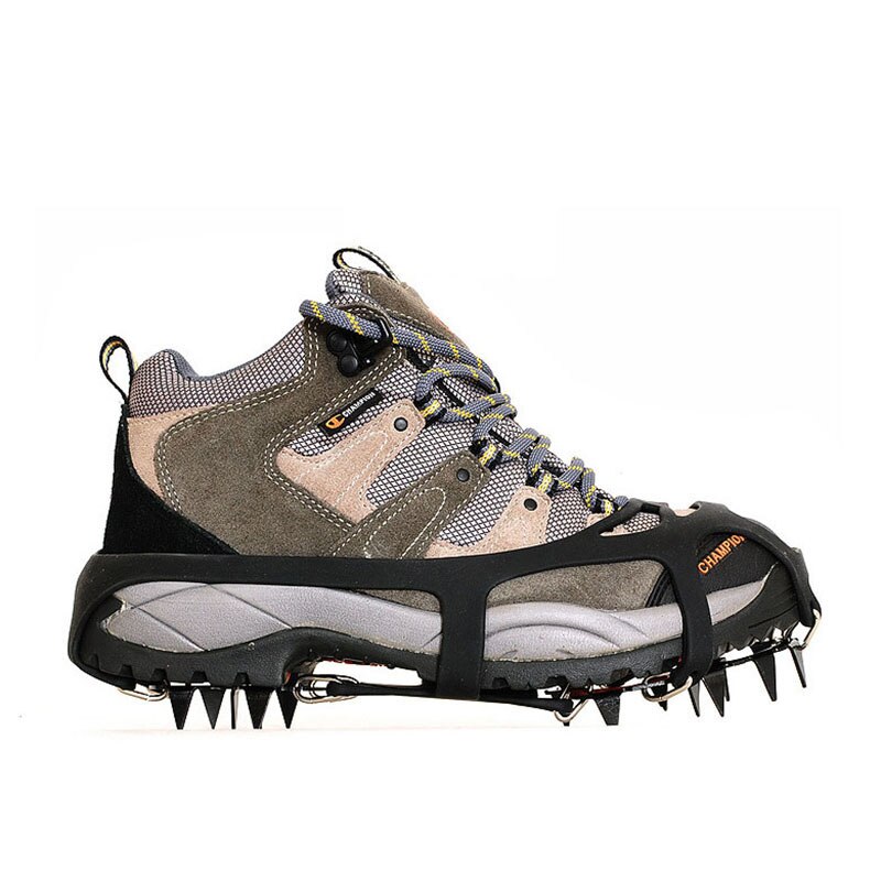 1 Paar 18 Tanden Stijgijzers Non-Slip Ice Sneeuw Klimmen Anti-Slip Schoen Covers M/L Spike cleats Stijgijzers Anti-Slip Overschoenen