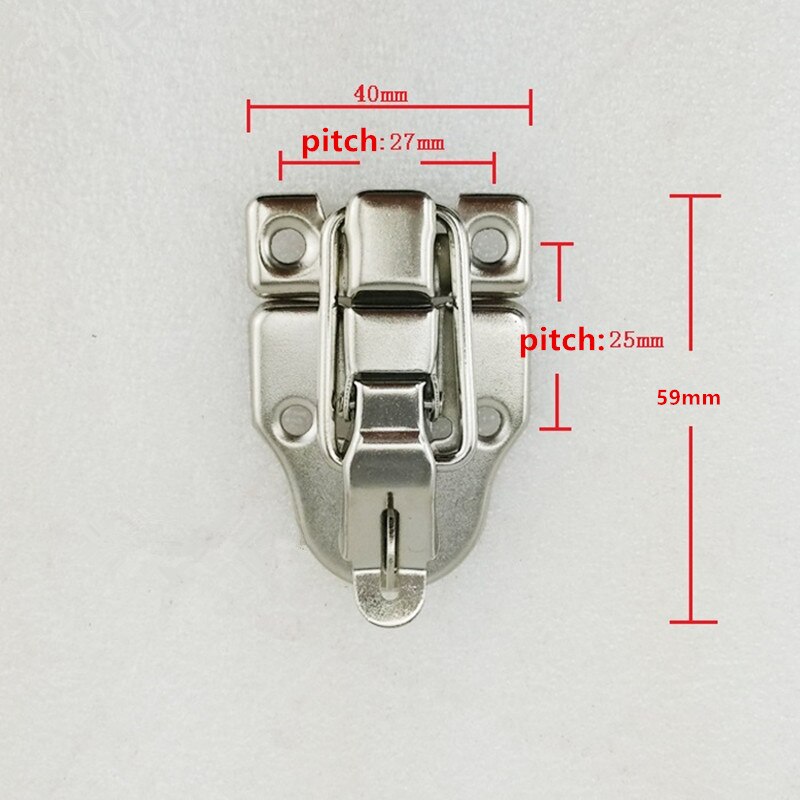 Vintage Lock Antieke Metalen Sieraden Borst Geschenkdoos Koffer Case Gespen Toggle Hasp Klink Catch Sluiting Meubels Hardware: Zilver