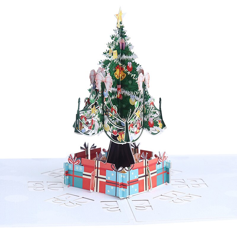 Festival Wenskaart Driedimensionale Kerstboom En 3D Wenskaart Kerst 3D Handgemaakte Wenskaart S1