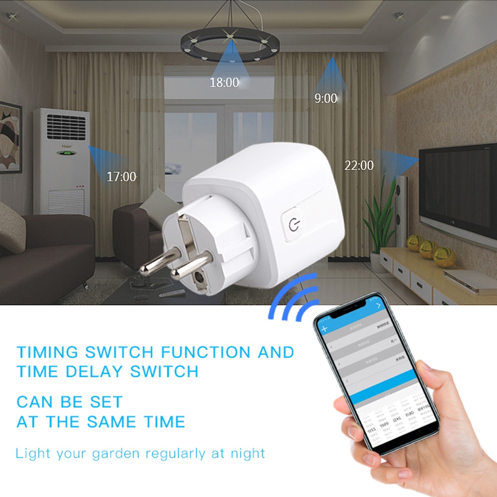 Wifi Plug Smartplug Draadloze Controle Socket Rc Poweroutlet Voice Control Adapter Schakelaar