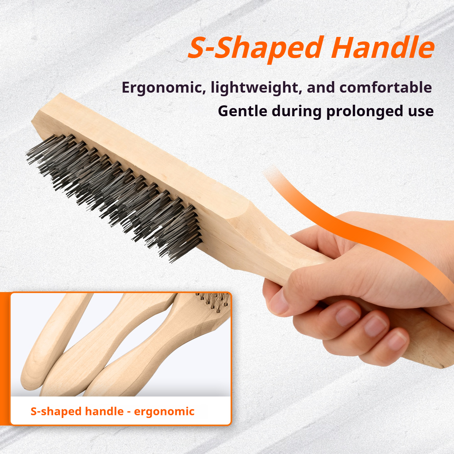 Cepillo de alambre de latón y acero inoxidable con mango de madera, limpiador ergonómico multisuperficie, herramienta de eliminación de óxido para joyería, eliminación de pintura oxidada