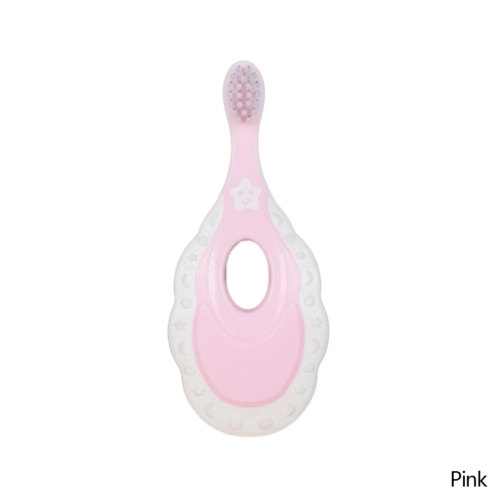 Spazzolino da denti per bambini spazzolino da denti per bambini con manico cura orale pulizia spazzolino da denti spazzola per capelli morbida per bambino 1-3T: Pink