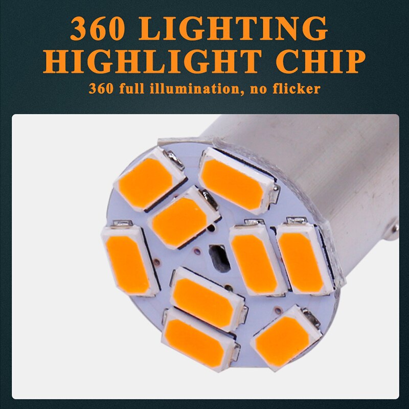 10 Uds P21W LED 1156 BAU15S BA15S bombilla PY21W BAY15D 5630 9Smd bombillas para bombilla indicadora de señal de coche luz de señal de giro 12V/24V blanco