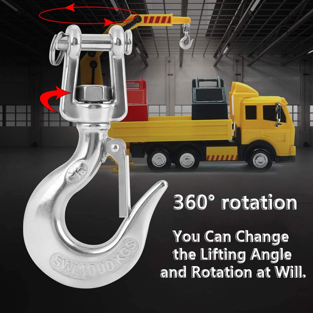 2Pcs Slip Hook (771lb/ 350kg) 304 Stainless Steel Clevis Hook Safety Hook with Safety Latch Swivel Lifting Hook Capacity