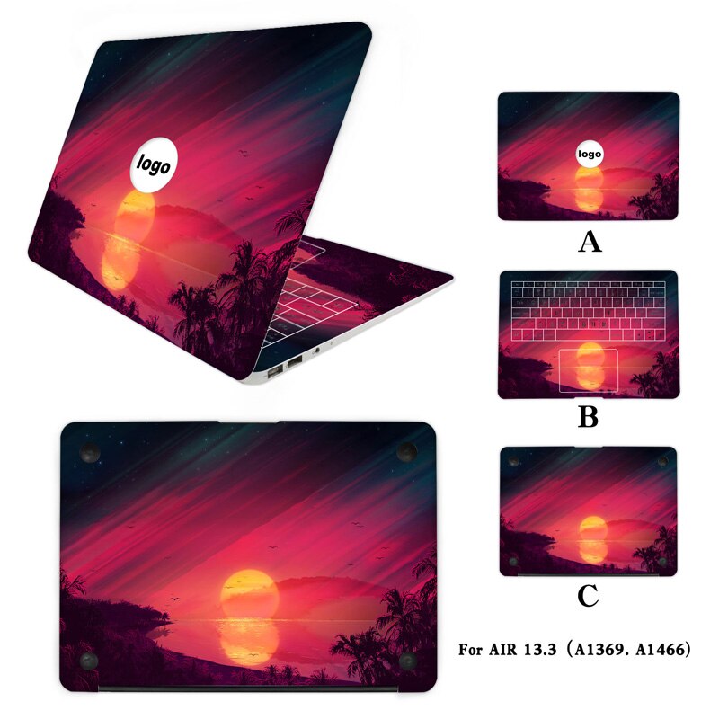 Autocollant complet pour ordinateur portable pour Apple Macbook Air 13.3 pouces MAC vinyle ordinateur portable peau ordinateur décalque: VIOLET