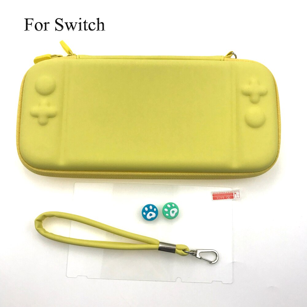 Kleurrijke Tas Voor Nintendo Switch & Pro Controller Storage Case Pu Zak Anti Shock Waterdichte Hard Voor Nintendo Switch Accessoires: yellow