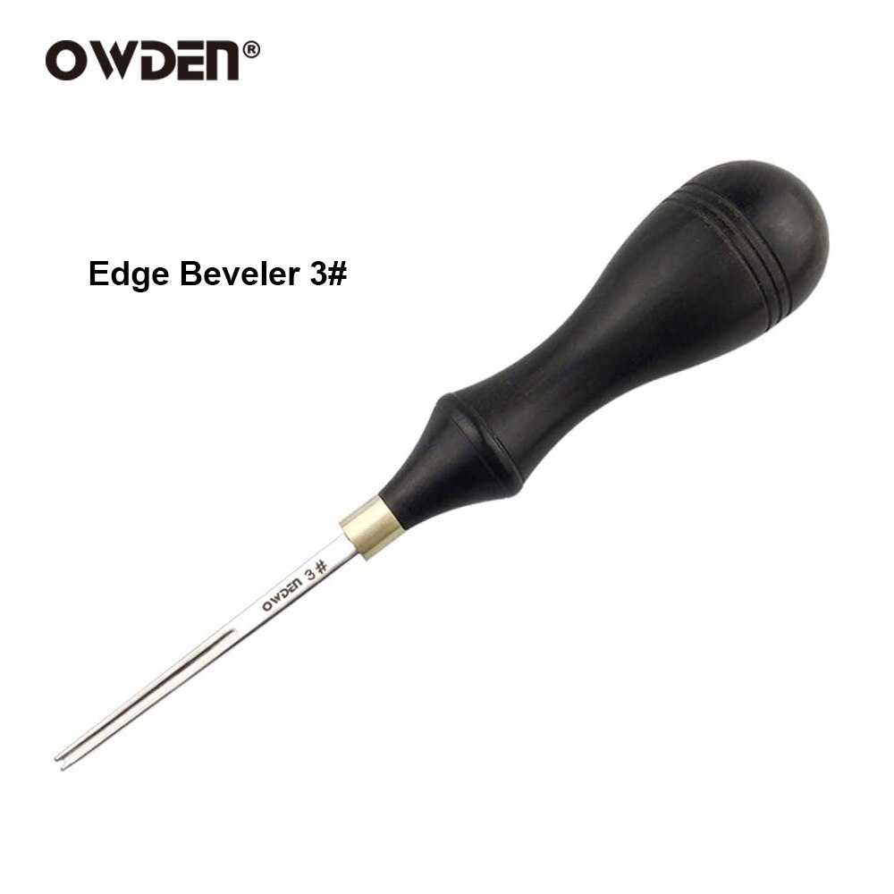 OWDEN-Herramienta de Biselado de bordes de cuero, herramienta de mano para afilado de cuero, biselador de bordes: 03