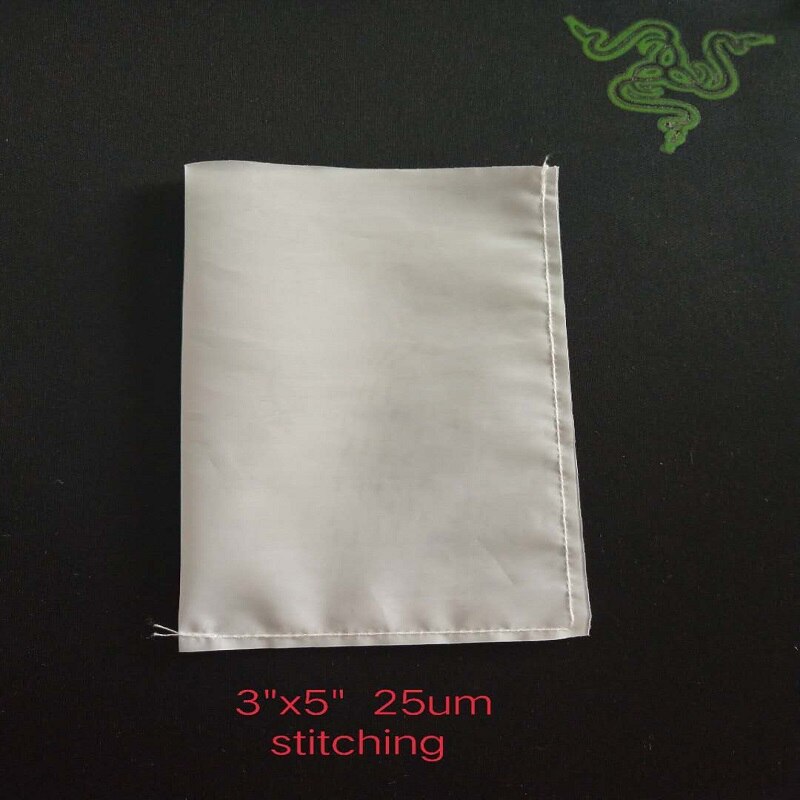 Sealing Good 25u Micron 2.5x4 inch Nylon Mesh Rosin Oil Press Filter Bags Strong Nylon White Screen with Flap 100pcs