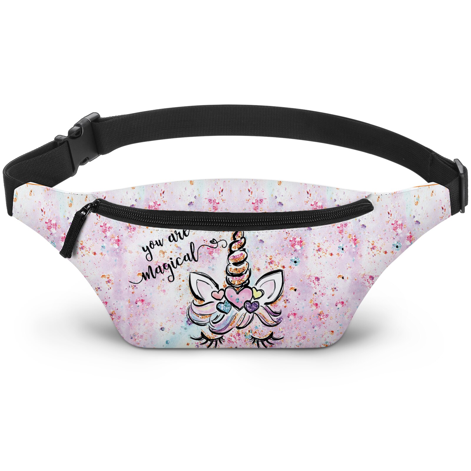 Deanfun Fanny Pack For Women Personal Printed Waist Bag For Girls Hip Bag Belt Pack For Travel 18069: B-19005