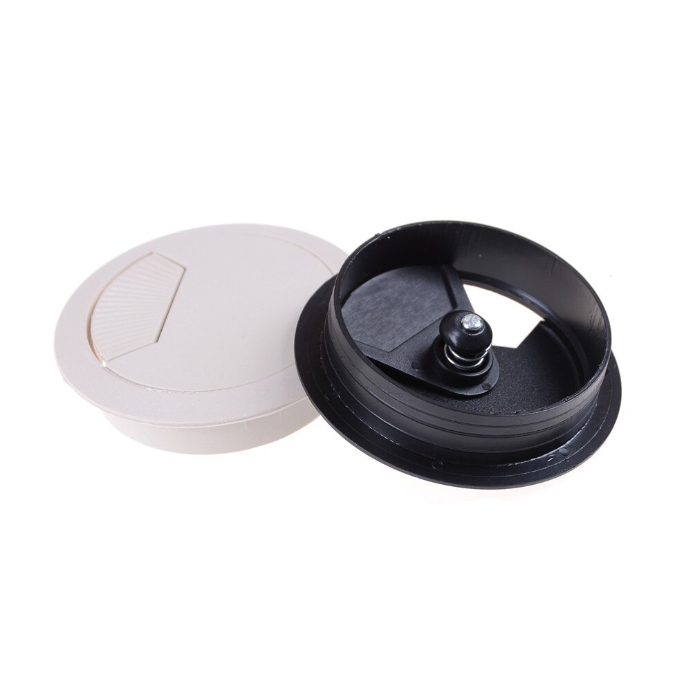 2PCS/set Plastic Desk Wire Hole Cover Base Computer Grommet Table Cable Outlet Port Surface Line Box Furniture Hardware