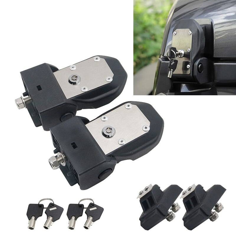 Para Jeep Wrangler JL 2018 2019 2020 Black Chrome Motor Capô Bloqueio Trava Catch Tampa Exterior ABS Carro de Segunda Geração styling
