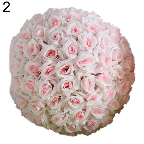 8 Inch Wedding Artificial Rose Silk Flower Ball Ha... – Grandado